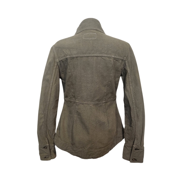 RAG & BONE CHAMBERLAIN JACKET ARMY GREEN CANVAS 100% COTTON SZ XS - Picture 4 of 13